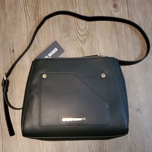 New Steve Madden Black Leather Crossbody NWT